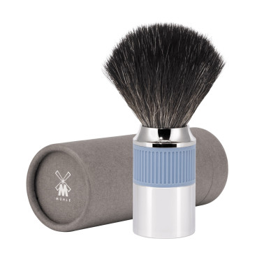 Blaireau de rasage, poils synthétiques - Mühle Neo bleu glacier