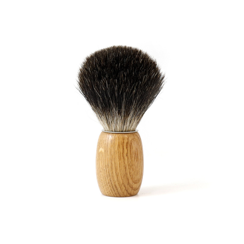 Blaireau Gentleman Barbier "GB" en bois de chêne