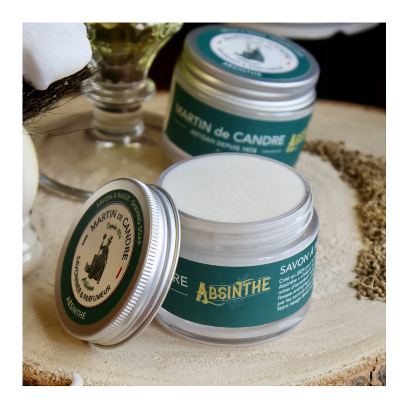 Savon à raser 50g "Absinthe" voyage Martin de Candre