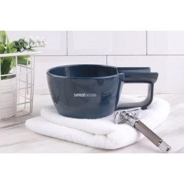 Bol de rasage bleu foncé en plastique de la marque YAQI 