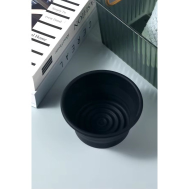 Bol de rasage de la marque YAQI rétractable en silicone noir