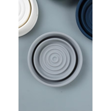 Bol de rasage pliable de la marque YAQI en plastique gris clair