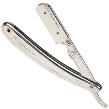 Rasoir Shavette Parker SR1 en acier inoxydable