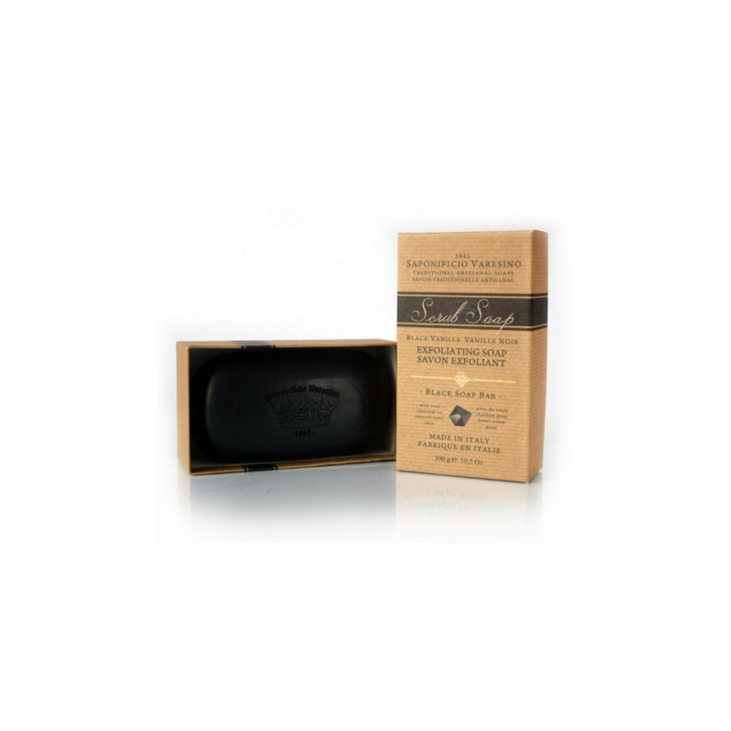 Savon exfoliant au charbon et à la vanille Saponificio Varesino