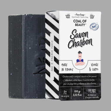 Savon surgras visage et corps - COAL OF BEAUTY - Monsieur Barbier