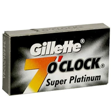 Lames Gillette "7 O'Clock" Super Platinium par 5