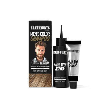 Coloration Brun clair barbe, cheveux, moustaches Beardburys