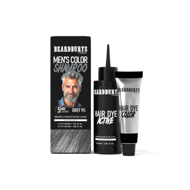 Coloration Gris pour cheveux, moustaches, barbe Beardburys