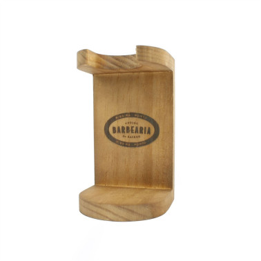 Support pour blaireau en bois Antiga Barbearia de Bairro