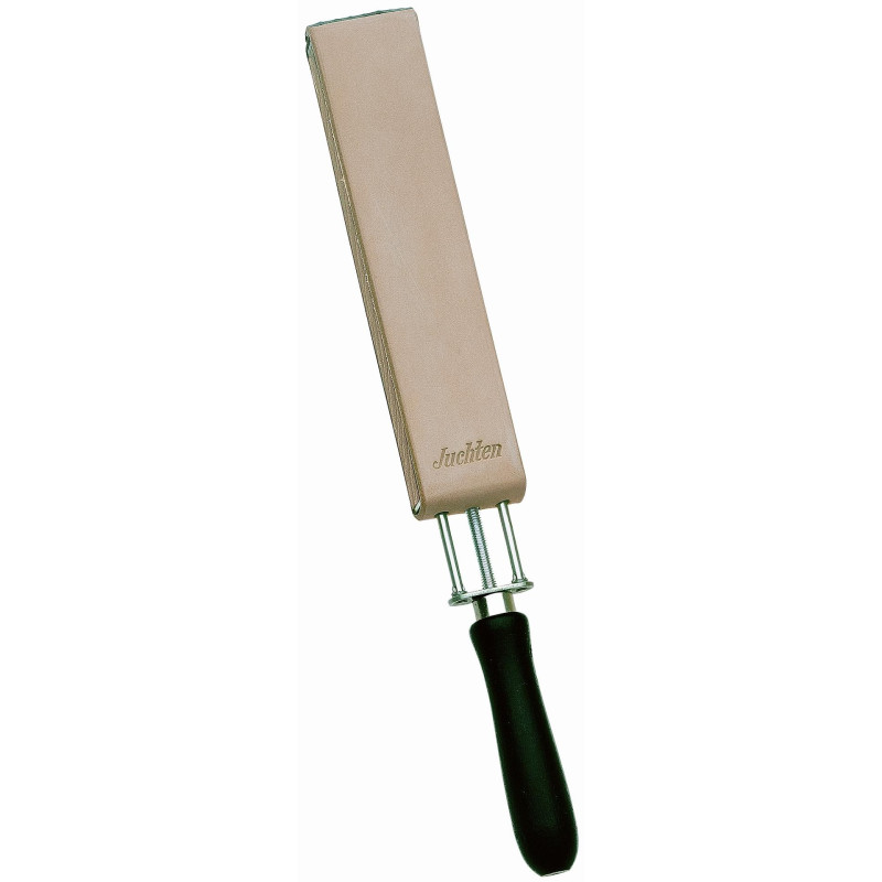 Cuir à rasoir STREICH-RIEMEN tendu sur monture métal enduit de pâte abrasive