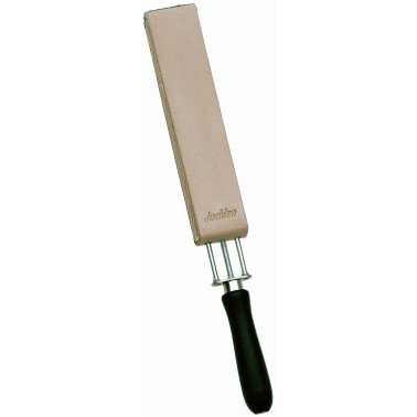 Cuir à rasoir STREICH-RIEMEN tendu sur monture métal enduit de pâte abrasive