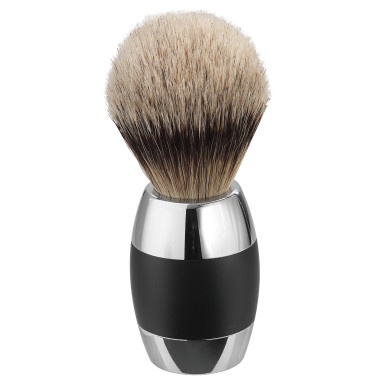 Blaireau Merkur noir et chrome