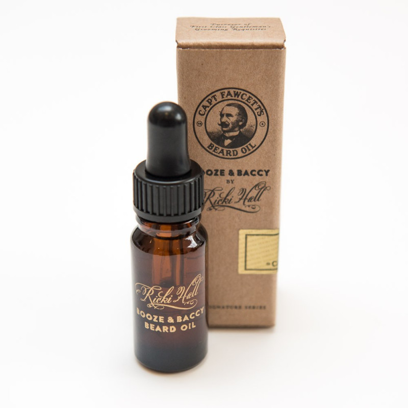 Huile à barbe SMALL "Booze and baccy" Capt. Fawcett's signature Ricky Hall