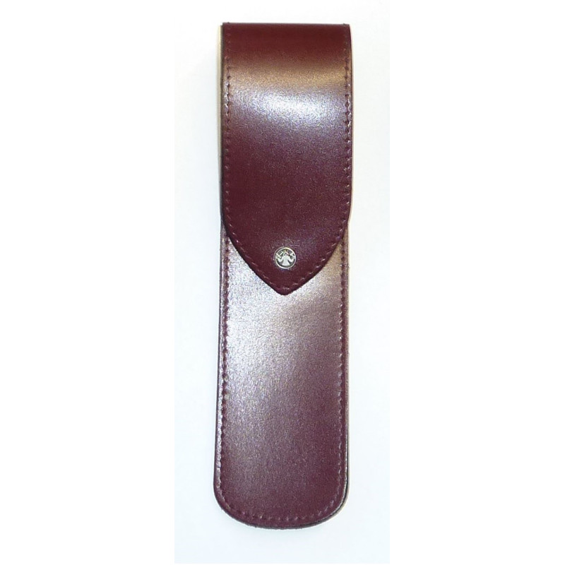 Etui coupe-chou cuir bordeau