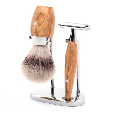 Coffret de rasage bois d'olivier Mühle Kosmo