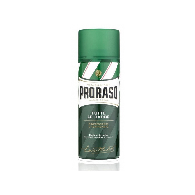 Mousse de rasage Proraso verte