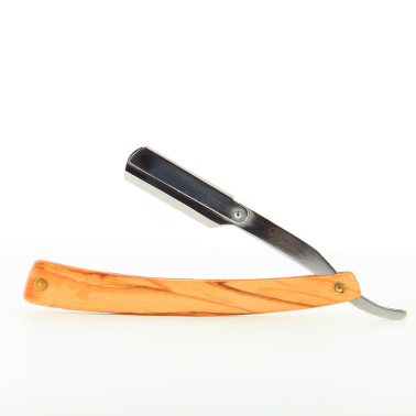 Rasoir Shavette bois d'olivier Gentleman Barbier