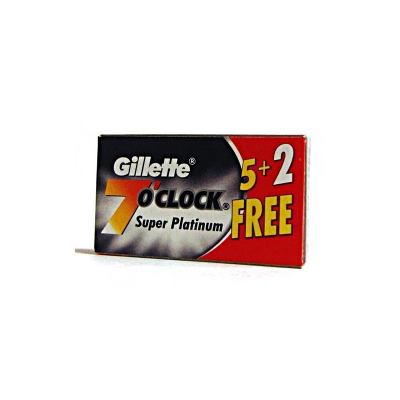 Lames Gillette "7 O'Clock" Super Platinium par 5+2