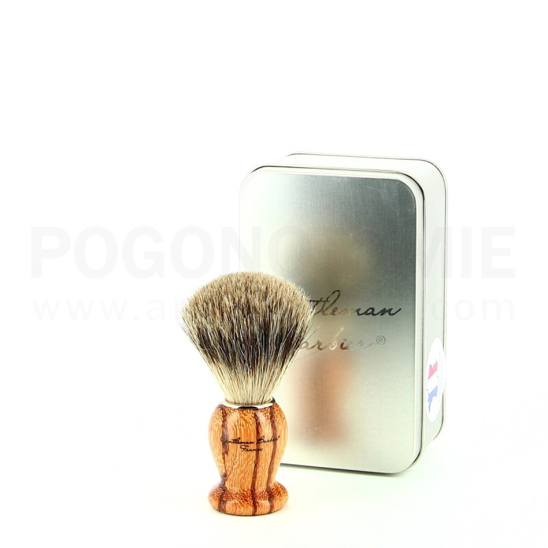 Blaireau Gentleman Barbier en bois de Serpent