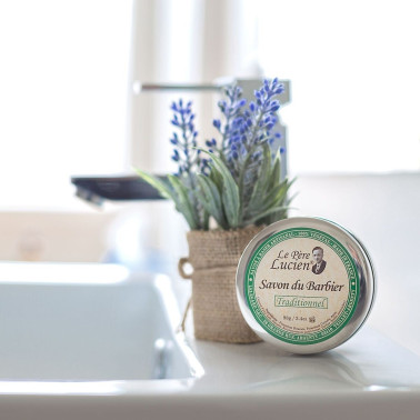 petit Savon à barbe Père Lucien traditionnel