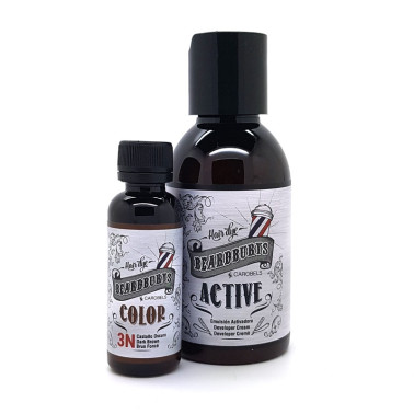 Coloration Brun foncé pour barbe, cheveux, moustaches, Beardburys