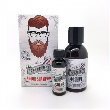 Coloration Brun foncé pour barbe, cheveux, moustaches, Beardburys