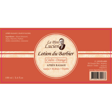 Lotion Après-rasage Le Père Lucien Cèdre Orange