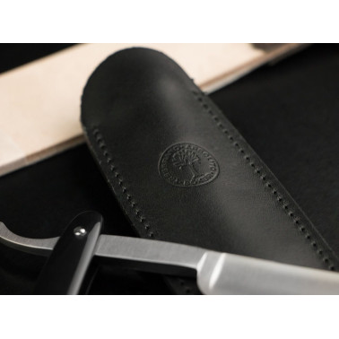 Etui en cuir coupe chou Noir Böker