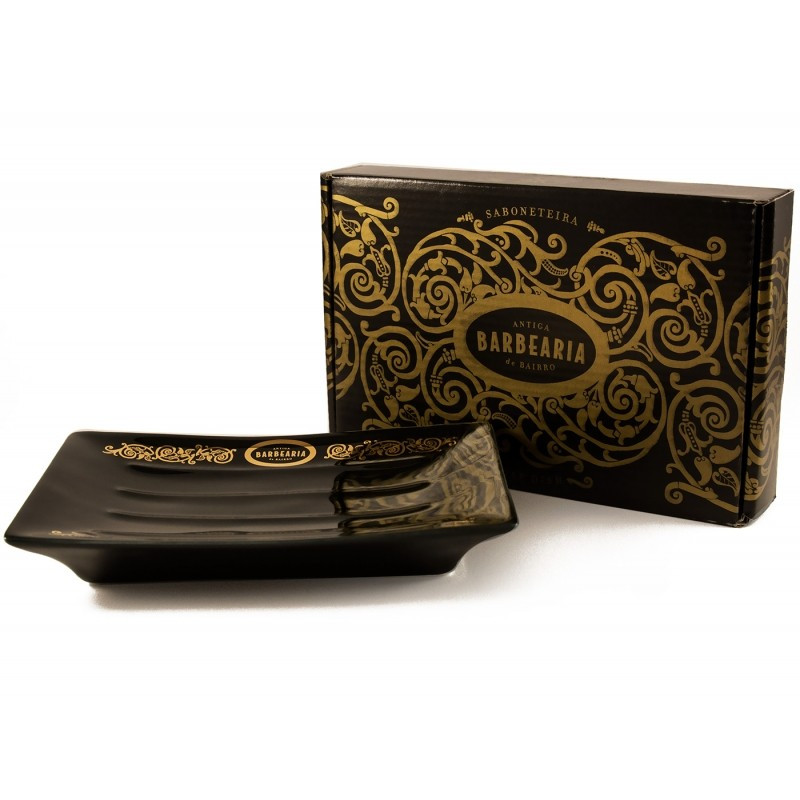 Porte savon noir et or Antiga Barbearia de Bairro