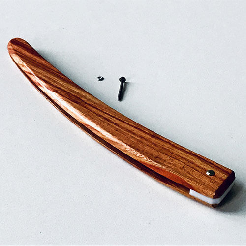 Chasse pour rasoir coupe choux bois de rose moderne rosewood scales 